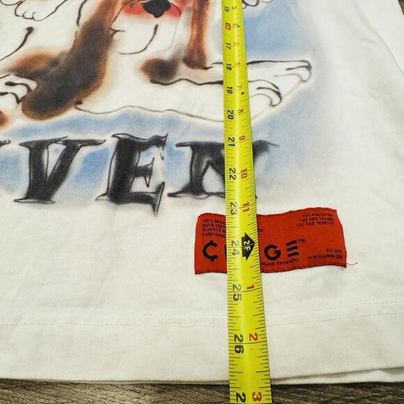 Urban Outfitters CHNGE Exclusive Shirt Sz L All Dogs Go To Heaven Airbrush - Picture 5 of 11